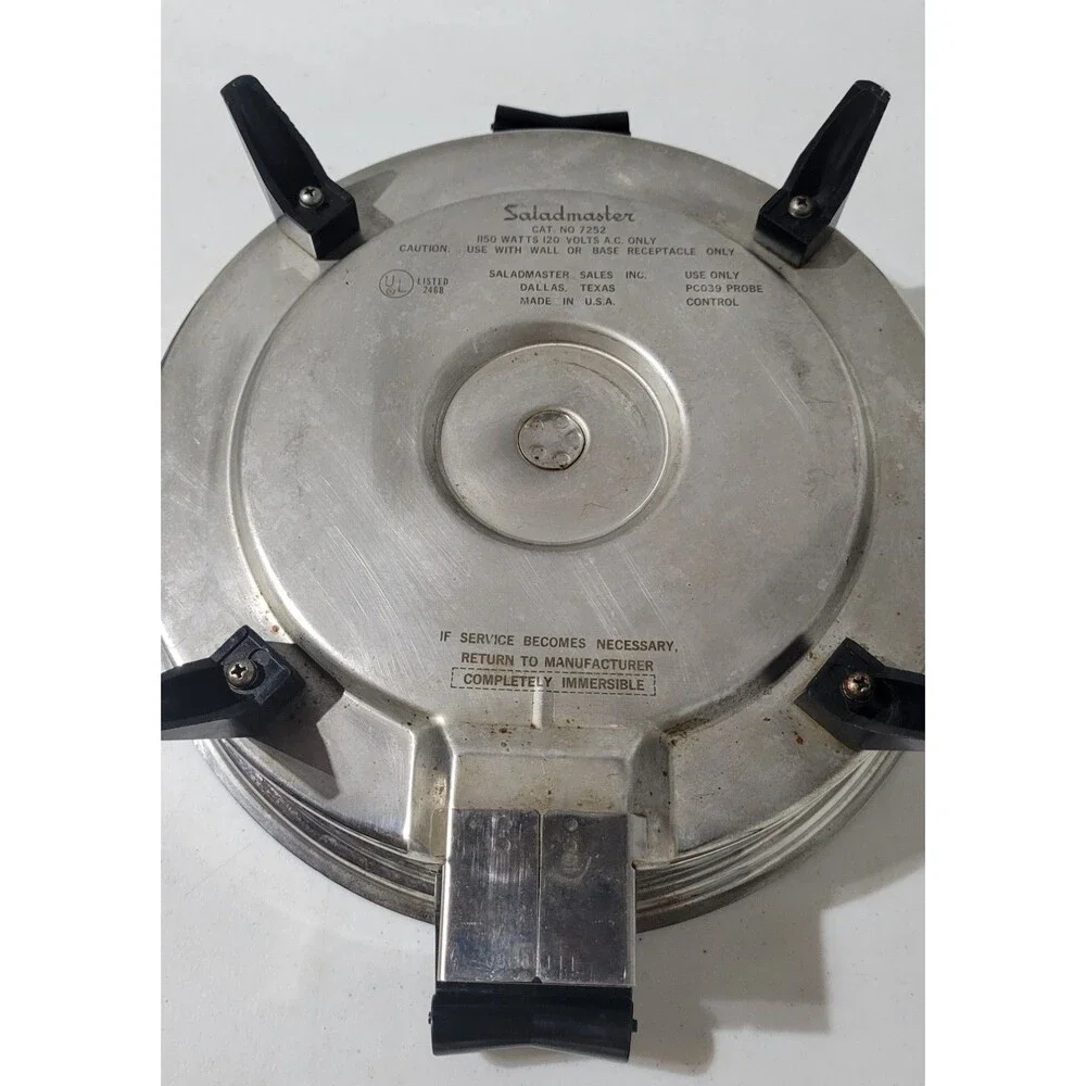 Saladmaster 7252 Stainless Electric Skillet Liquid Core Vapo Lid Heat Control - Picture 5 of 5